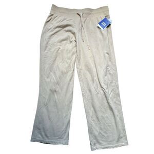 JoyLab Women's XL Beige Wide-Leg TALL LONG Sweatpants Casual Loose Fit